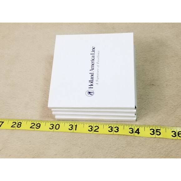 Coaster Holland America Line Ceramic Tile Delft Blue Cork Back New Box Vintage - Picture 13 of 13